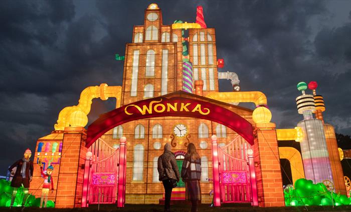 Willy Wonka Factory in lights