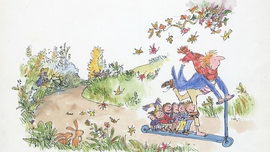 Quentin Blake sketch on display at one of the best art exhibitions near bristol