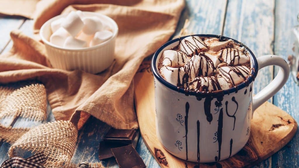 A Bristol hot chocolate with marshmallows
