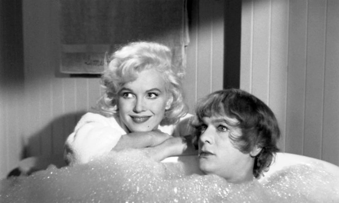 a still from Some Like It hot, featuring Marilyn Monroe