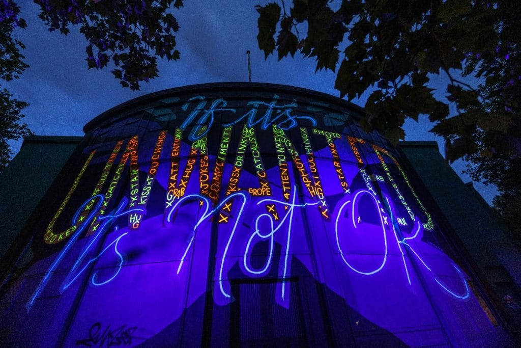 Two Glow In The Dark Murals Have Appeared In Bristol To Shine A Light On Zero Harassment Of Women