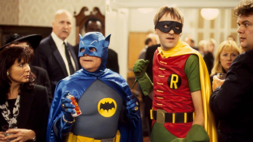 Del Boy and Rodney from Only Fools & Horses dressed at Batman and Robin