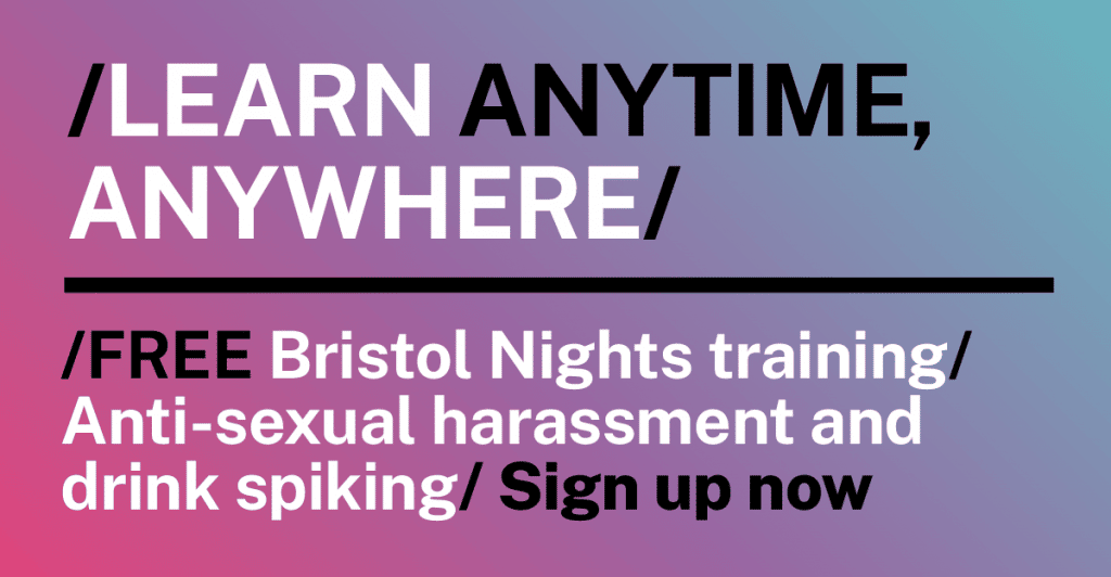 Poster explain Bristol Nights campaign: Learn anytime, anywhere 