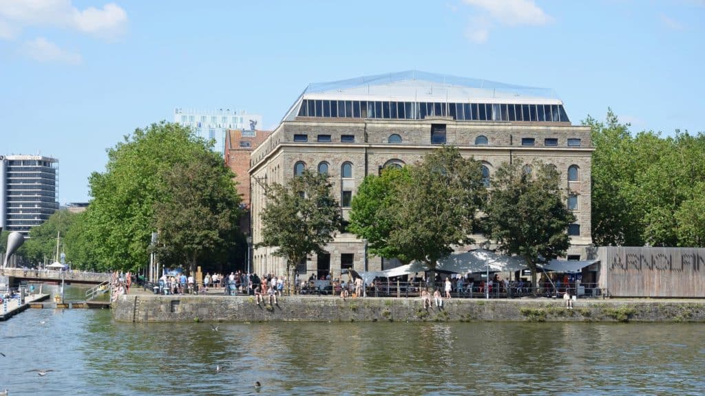 The Arnolfini, one of many art galleries in Bristol, is an international centre and gallery for contemporary arts in Bush House overlooking the Floating Harbour in Bristol, England, UK.