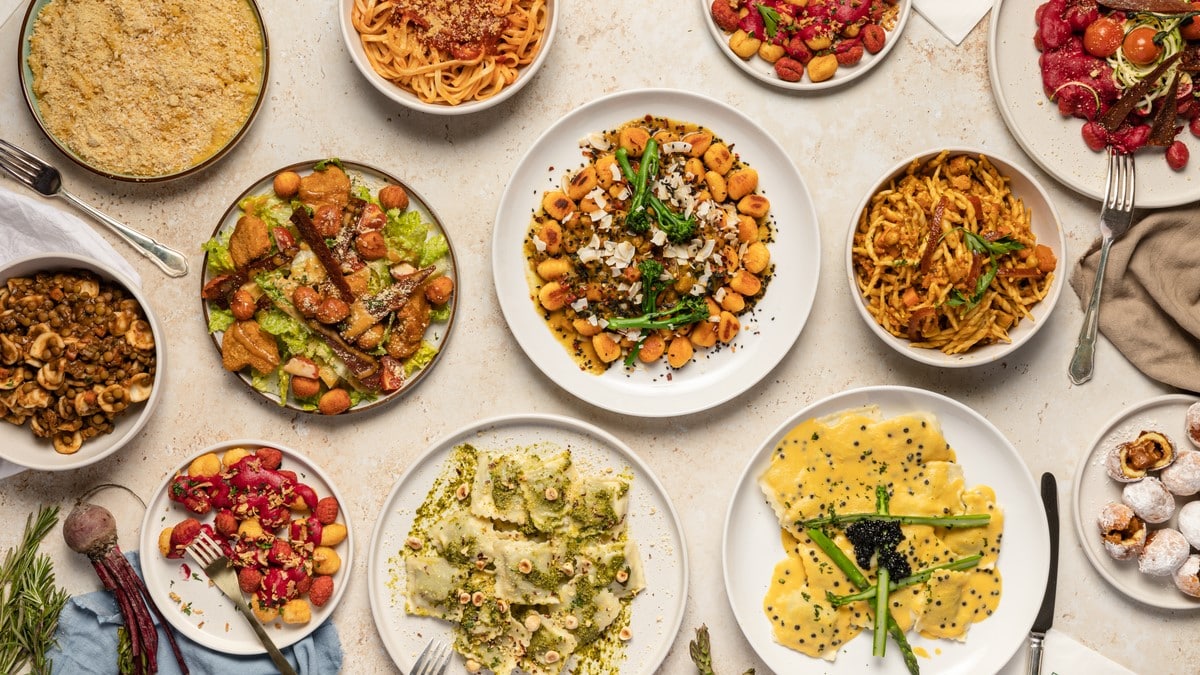 A selection of vegan pasta dishes from Pastan