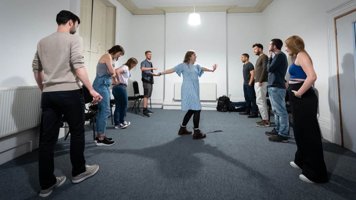 people trying out an improv taster session