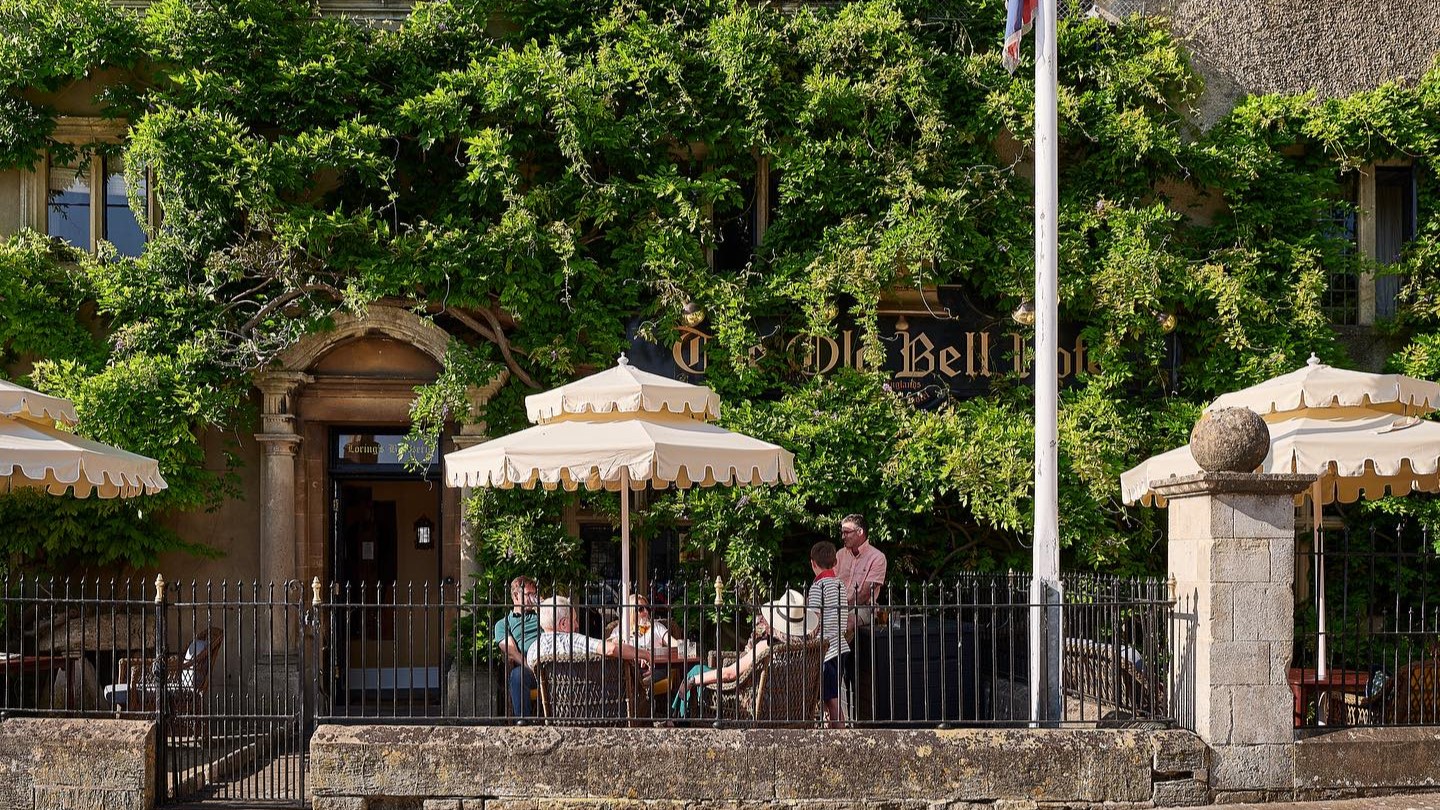 the exterior of the old bell hotel