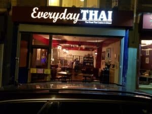 Outside Everyday Thai Restaurant in Bristol