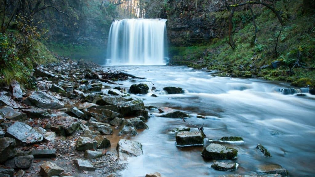 Sgwd Yr Eira Waterfalls near Bristol in the Brecon Beacons