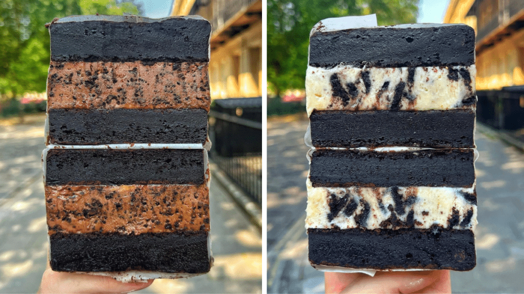 frozen cheesecake brownie sandwiches by Sandwich Sandwich and GETBAKED