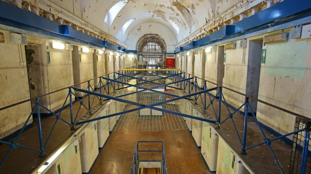 Gloucester Prison, opened to members of the Public, August 15th 2017, built in 1792 and closed in 2013, looking along B wing landing, Gloucester, Gloucestershire, UK